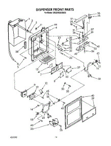 10 - Dispenser Front parts for Whirlpool Refrigerator 3ED25RQXXW00 from AppliancePartsPros.com