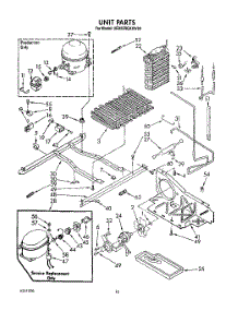 11 - Unit parts for Whirlpool Refrigerator 3ED25RQXXW00 from AppliancePartsPros.com