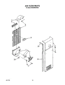 12 - Airflow parts for Whirlpool Refrigerator 3ED25RQXXW00 from AppliancePartsPros.com