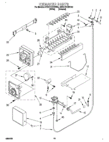 12 - Icemaker, Lit / Optional parts for Whirlpool Refrigerator 3ED27DQXDW00 from AppliancePartsPros.com