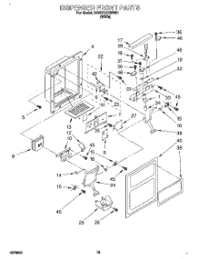 08 - Dispenser Front parts for Whirlpool Refrigerator 3ED27DQXBW01 from AppliancePartsPros.com