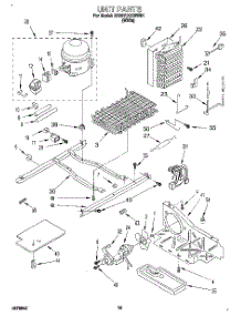 09 - Unit parts for Whirlpool Refrigerator 3ED27DQXBW01 from AppliancePartsPros.com