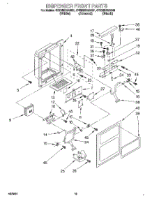 08 - Dispenser Front parts for Whirlpool Refrigerator 4YED25DQAB01 from AppliancePartsPros.com