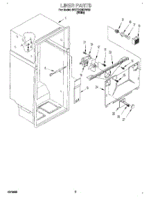 02 - Liner parts for Whirlpool Refrigerator 3VET21DKBW00 from AppliancePartsPros.com