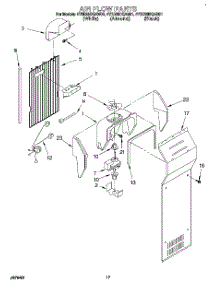 10 - Air Flow parts for Whirlpool Refrigerator 4YED25DQAB01 from AppliancePartsPros.com