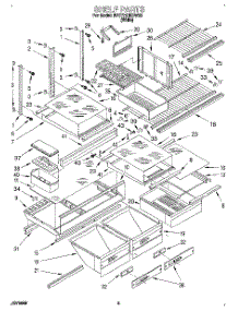 04 - Shelf, Lit / Optional parts for Whirlpool Refrigerator 3VET21DKBW00 from AppliancePartsPros.com