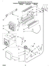 12 - Icemaker, Lit / Optional parts for Whirlpool Refrigerator 4YED25DQAB01 from AppliancePartsPros.com