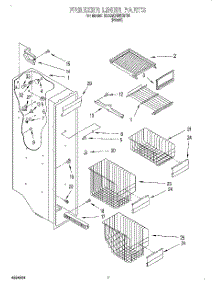 05 - Freezer Liner parts for Whirlpool Refrigerator 3XARG488GF00 from AppliancePartsPros.com