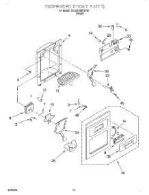 09 - Dispenser Front parts for Whirlpool Refrigerator 3XARG488GF00 from AppliancePartsPros.com