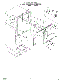 02 - Liner parts for Whirlpool Refrigerator 3ET22DKXBW02 from AppliancePartsPros.com