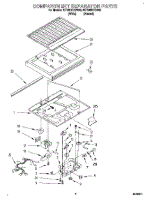 03 - Compartment Separator parts for Whirlpool Refrigerator 3ET22DKXBW02 from AppliancePartsPros.com