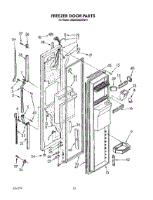 08 - Freezer Door parts for Whirlpool Refrigerator 3ED25DQXVW01 from AppliancePartsPros.com