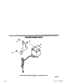 10 - Transformer parts for Whirlpool Refrigerator 3ED25DQXVW01 from AppliancePartsPros.com