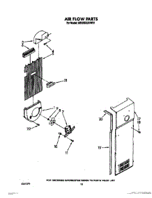 12 - Airflow parts for Whirlpool Refrigerator 3ED25DQXVW01 from AppliancePartsPros.com