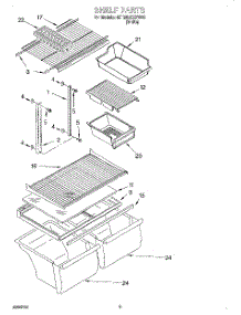 05 - Shelf, Lit / Optional parts for Whirlpool Refrigerator 4ET20NKXFW00 from AppliancePartsPros.com