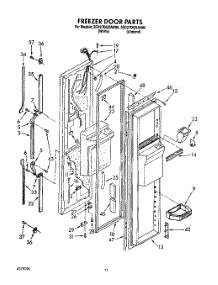 07 - Freezer Door parts for Whirlpool Refrigerator 3ED27DQXAW00 from AppliancePartsPros.com