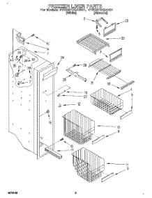04 - Freezer Liner parts for Whirlpool Refrigerator 4YED27DQAW01 from AppliancePartsPros.com