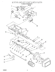 06 - Motor And Ice Container parts for Whirlpool Refrigerator 3XARG488GF01 from AppliancePartsPros.com