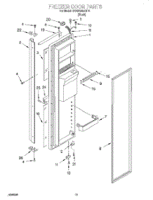08 - Freezer Door parts for Whirlpool Refrigerator 3XARG488GF01 from AppliancePartsPros.com