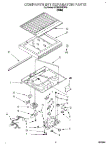 03 - Compartment Separator parts for Whirlpool Refrigerator 3VET23DKBW00 from AppliancePartsPros.com