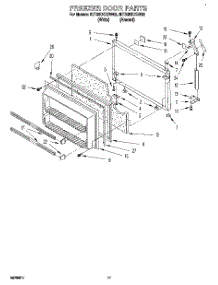 07 - Freezer Door parts for Whirlpool Refrigerator 3ET22DKXBN02 from AppliancePartsPros.com
