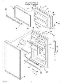 02 - Door parts for Whirlpool Refrigerator 4ET20NKXFW01 from AppliancePartsPros.com