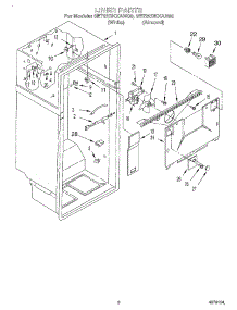 02 - Liner parts for Whirlpool Refrigerator 3ET22DKXAW00 from AppliancePartsPros.com