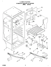 03 - Liner, Lit / Optional parts for Whirlpool Refrigerator 3ET14GKXBW01 from AppliancePartsPros.com