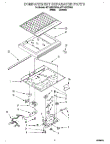 03 - Compartment Separator parts for Whirlpool Refrigerator 4ET18ZKXBN00 from AppliancePartsPros.com