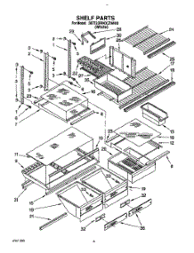 05 - Shelf, Lit / Optional parts for Whirlpool Refrigerator 3ET22RKXZW00 from AppliancePartsPros.com