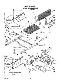 06 - Unit parts for Whirlpool Refrigerator 3ET22RKXZW00 from AppliancePartsPros.com