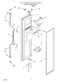 07 - Freezer Door parts for Whirlpool Refrigerator 3VED27DQEW01 from AppliancePartsPros.com