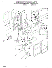 08 - Dispenser Front parts for Whirlpool Refrigerator 4YED27DQAW00 from AppliancePartsPros.com