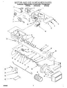05 - Motor And Ice Container parts for Whirlpool Refrigerator 4YED25DQAN01 from AppliancePartsPros.com