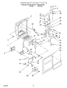 08 - Dispenser Front parts for Whirlpool Refrigerator 4YED27DQDN02 from AppliancePartsPros.com