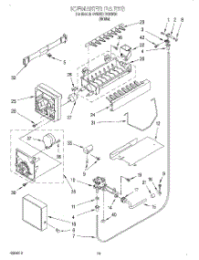12 - Ice Maker, Lit / Optional parts for Whirlpool Refrigerator 3VED27DQEW01 from AppliancePartsPros.com