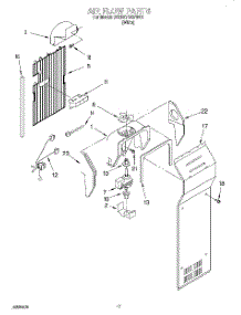 10 - Air Flow parts for Whirlpool Refrigerator 3VED27DQFW01 from AppliancePartsPros.com