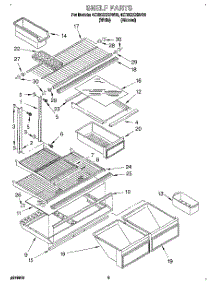 04 - Shelf parts for Whirlpool Refrigerator 4ET20ZKXBW00 from AppliancePartsPros.com