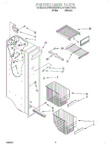 04 - Freezer Liner parts for Whirlpool Refrigerator 4YED25DQFW00 from AppliancePartsPros.com