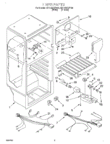 03 - Liner, Lit / Optional parts for Whirlpool Refrigerator 4ET14GKXFW00 from AppliancePartsPros.com