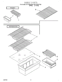 05 - Shelf parts for Whirlpool Refrigerator 4ET14GKXFW00 from AppliancePartsPros.com