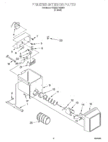 05 - Freezer Interior parts for Whirlpool Refrigerator 4YED22PWDN01 from AppliancePartsPros.com