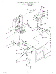 08 - Dispenser Front parts for Whirlpool Refrigerator 4YED22PWDN01 from AppliancePartsPros.com