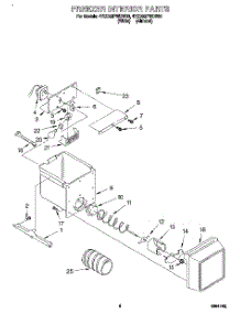 05 - Freezer Interior parts for Whirlpool Refrigerator 4YED22PWDW00 from AppliancePartsPros.com