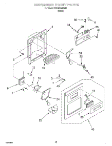 09 - Dispenser Front parts for Whirlpool Refrigerator 3XARG488G00 from AppliancePartsPros.com