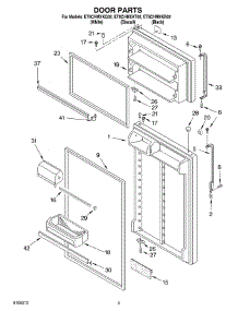 02 - Door parts for Whirlpool Refrigerator ET8CHMXKT02 from AppliancePartsPros.com
