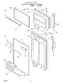 02 - Door parts for Whirlpool Refrigerator ET21UMXGW00 from AppliancePartsPros.com