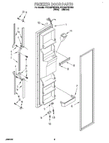07 - Freezer Door parts for Whirlpool Refrigerator 4YED22PWDW00 from AppliancePartsPros.com