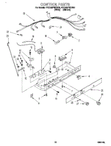 11 - Control parts for Whirlpool Refrigerator 4YED22PWDW00 from AppliancePartsPros.com