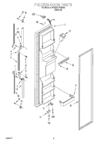 07 - Freezer Door parts for Whirlpool Refrigerator 4YED22PWDN02 from AppliancePartsPros.com
